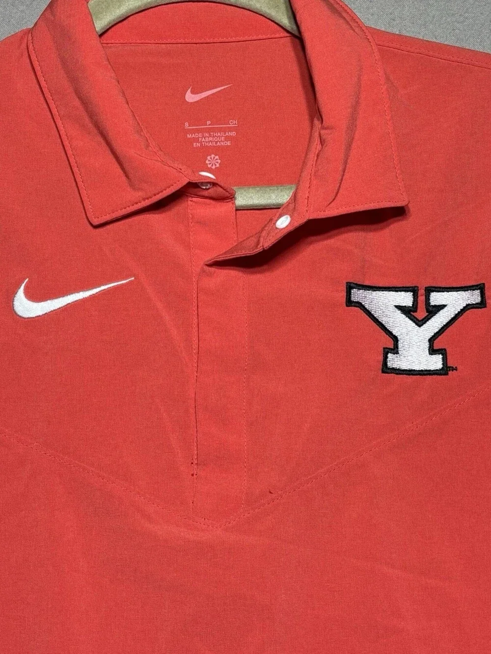 Youngstown State Penguins YSU Polo Golf Shirt Nike Men's Small dri-fit red